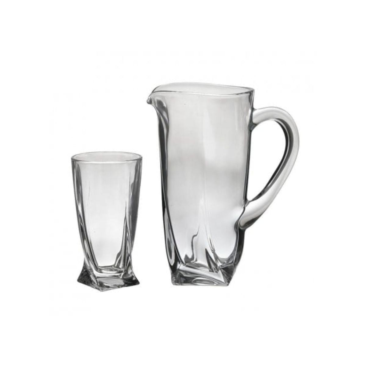 Set carafa si 6 pahare din sticla transparenta 700/370, 1, hectarul.ro