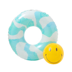 Set colac gonflabil cu minge 110x110x35 cm Sunnylife Smiley