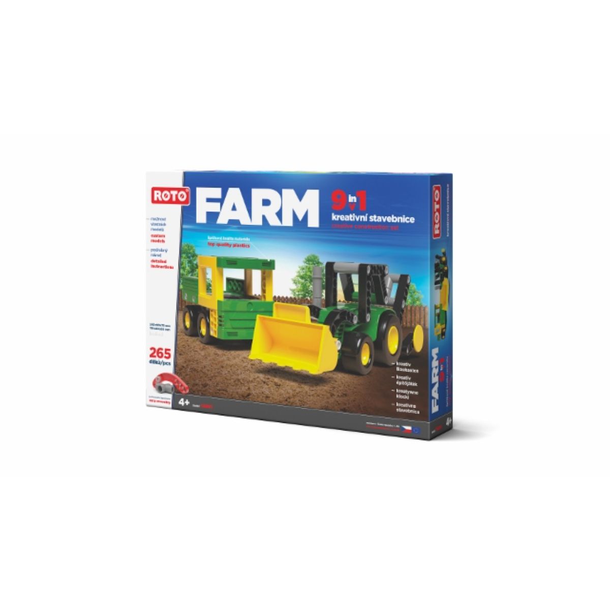 Set constructie Tractor 9 in 1 Roto Efko, 265 piese, 1, hectarul.ro