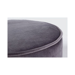 Set masuta de cafea si pouf gri/negru din otel, poliester si MDF, Ø 32/40 cm, Annika Bizzotto