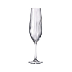 Set de 12 pahare pentru vin rosu si sampanie, transparent, din cristal de Bohemia, 260/690 ml, Sarah Waterfall