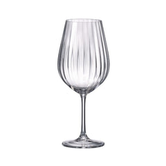 Set de 12 pahare pentru vin rosu si sampanie, transparent, din cristal de Bohemia, 260/690 ml, Sarah Waterfall