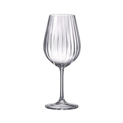 Set de 16 pahare pentru vin rosu, vin alb, sampanie si apa, transparent, din cristal de Bohemia, 500/520/690/260 ml, Sarah Waterfall