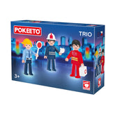 Hectarul - Set de 3 figurine cu accesorii echipa de salvare Pokeeto