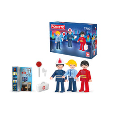 Set de 3 figurine cu accesorii echipa de salvare Pokeeto