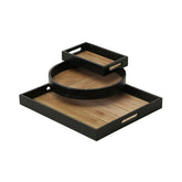 Hectarul - Set de 3 tavi maro-negru din MDF Tönning Boltze