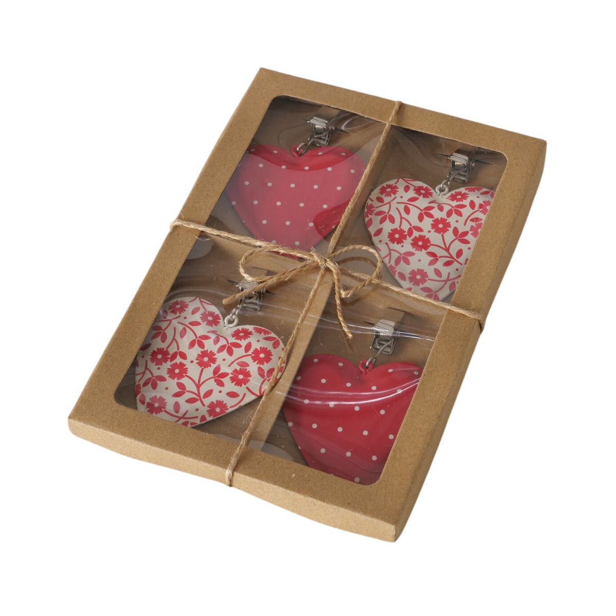 Set de 4 greutati clip pentru fata de masa, din metal, Lilly Red Boltze, 1, hectarul.ro