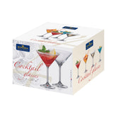 Hectarul - Set de 4 pahare pentru cocktail, transparent, din cristal de Bohemia, 210 ml, Cocktail Glasses
