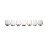 Hectarul - Set de 6 pahare pentru apa, multicolor, din cristal de Bohemia, 500 ml, Tori Color