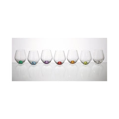 Set de 6 pahare pentru apa, multicolor, din cristal de Bohemia, 500 ml, Tori Color