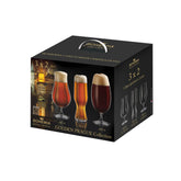 Hectarul - Set de 6 pahare pentru bere, transparent, din cristal de Bohemia, 2x550, 2x630, 2x680 ml, Golden Prague Collection