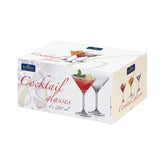 Hectarul - Set de 6 pahare pentru cocktail, transparent, din cristal de Bohemia, 210 ml, Cocktail Glasses