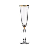 Hectarul - Set de 6 pahare pentru sampanie, transparent, din cristal de Bohemia, 190 ml, Zoya