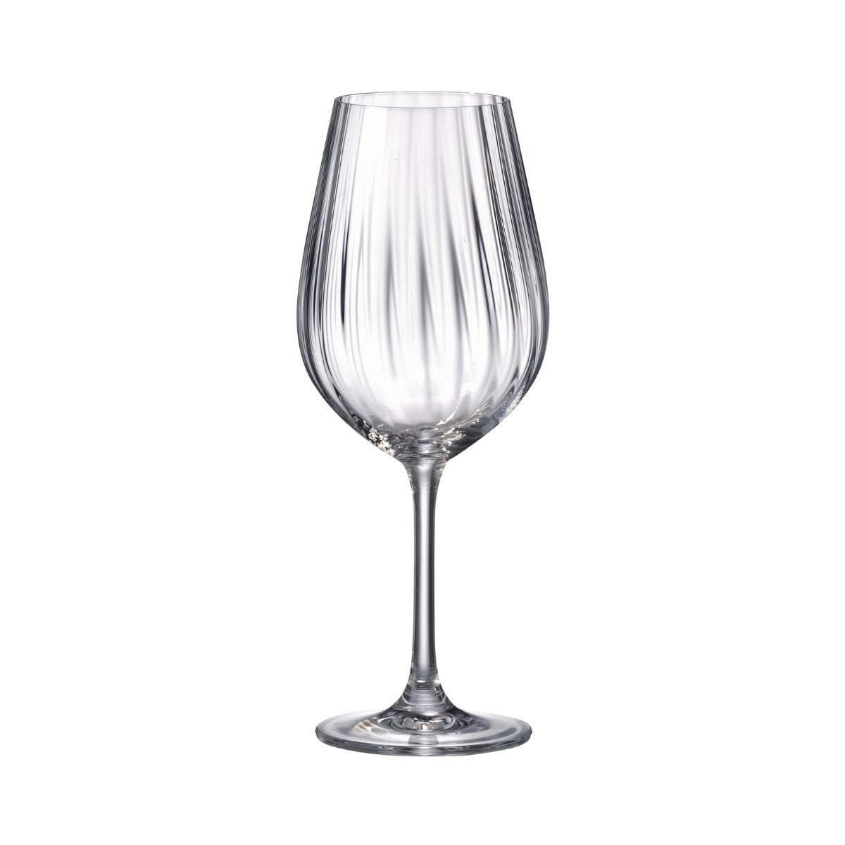 Set de 6 pahare pentru vin alb, transparent, din cristal de Bohemia, 400 ml, Sarah Waterfall, 1, hectarul.ro