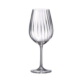 Hectarul - Set de 6 pahare pentru vin alb, transparent, din cristal de Bohemia, 400 ml, Sarah Waterfall