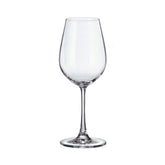 Hectarul - Set de 6 pahare pentru vin alb, transparent, din cristal de Bohemia, 400 ml, Sarah White Wine