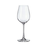 Hectarul - Set de 6 pahare pentru vin alb, transparent, din cristal de Bohemia, 400 ml, Verona White Wine