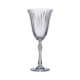 Hectarul - Set de 6 pahare pentru vin rosu, transparent, din cristal de Bohemia, 350 ml, Waterfall