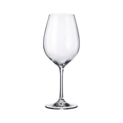Set de 6 pahare pentru vin rosu, transparent, din cristal de Bohemia, 520 ml, Sarah Red Wine
