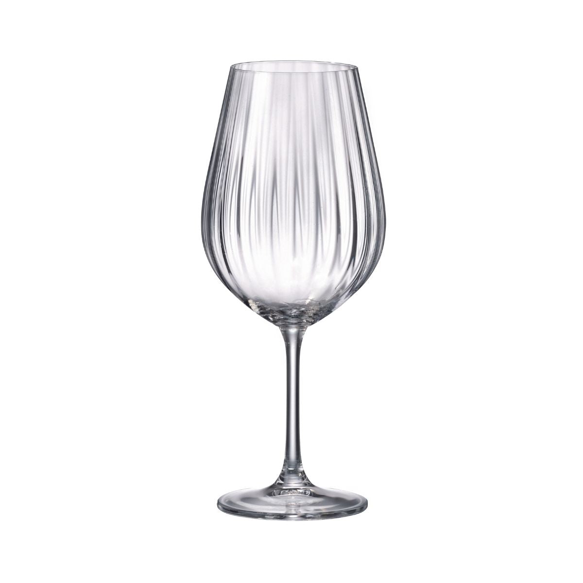 Set de 6 pahare pentru vin rosu, transparent, din cristal de Bohemia, 690 ml, Sarah Waterfall, 1, hectarul.ro