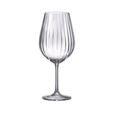 Hectarul - Set de 6 pahare pentru vin rosu, transparent, din cristal de Bohemia, 690 ml, Sarah Waterfall