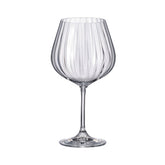 Hectarul - Set de 6 pahare pentru vin rosu, transparent, din cristal de Bohemia, 710 ml, Sarah Waterfall