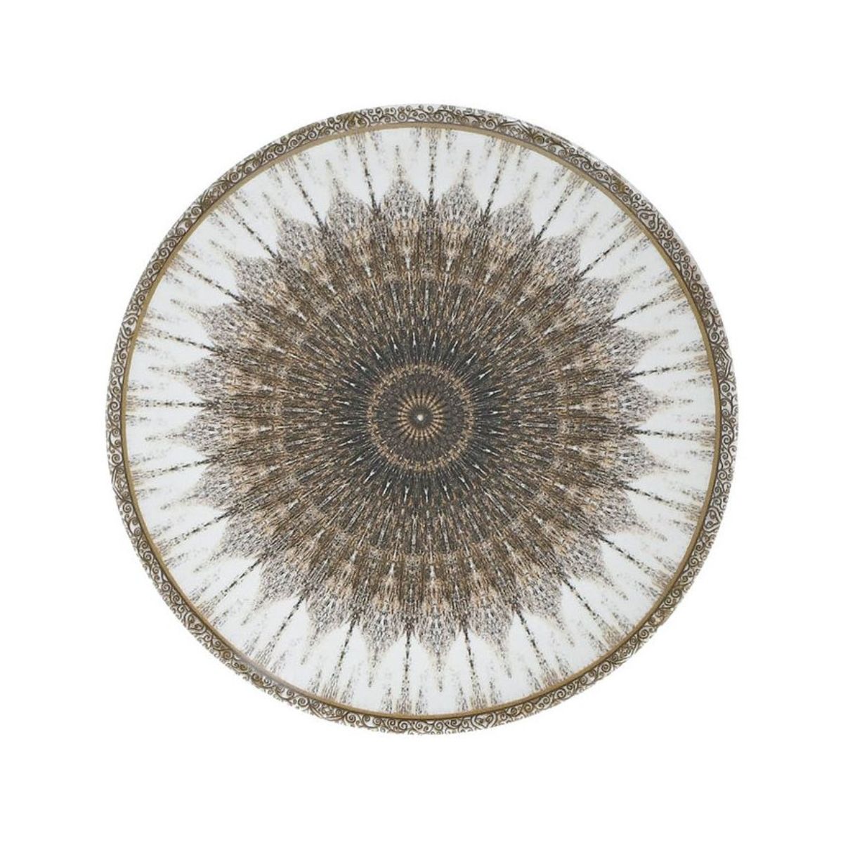 Set farfurii 6+1 piese maro-crem Φ20 + Φ26 cm Inart, 1, hectarul.ro