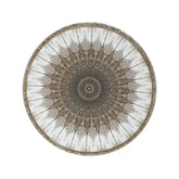 Hectarul - Set farfurii 6+1 piese maro-crem Φ20 + Φ26 cm Inart