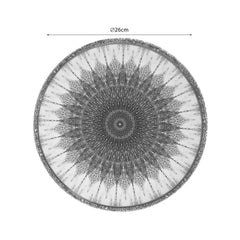 Set farfurii 6+1 piese maro-crem Φ20 + Φ26 cm Inart