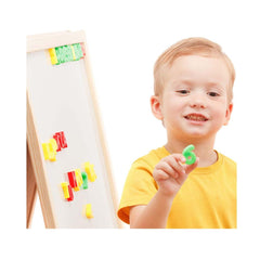 Set litere si cifre magnetice 78 piese, in cutie depozitare, WW 3035