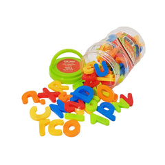 Set litere si cifre magnetice 78 piese, in cutie depozitare, WW 3035