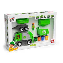 Set masina de gunoi cu 2 muncitori si accesorii MultiGo