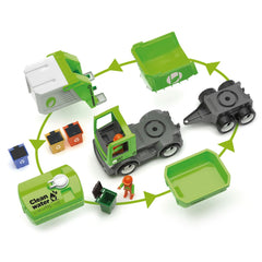 Set masina de gunoi cu 2 muncitori si accesorii MultiGo