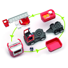 Set masina de pompieri cu 2 pompieri si accesorii MultiGO