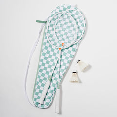Set palete badminton cu 2 fluturi si geanta de transport Sunnylife Checkerboard
