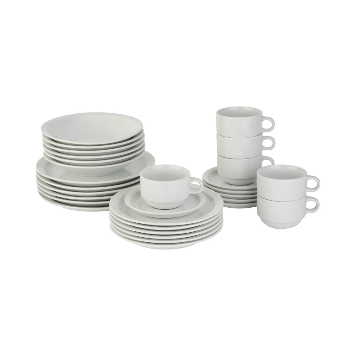 Set pentru cina, alb, din portelan, pentru 6 persoane, Today Cosy&Trendy, 1, hectarul.ro