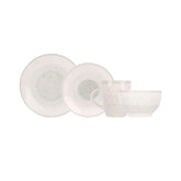 Hectarul - Set pentru cina verde/crem, ceramic, pentru 4 persoane, Mira Cosy&Trendy