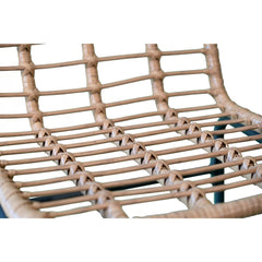 Set pentru terasa cu 2 scaune si o masuta inalte, maro/negru, din metal si polipropilena stil bambus