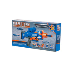 Set pistol de jucarie cilindric cu 20 de gloante albastre, 450 x 225 x 65mm