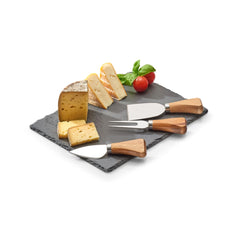 Set platou cu 3 cutite pentru branzeturi, 24 x 18 cm Cheese Serving Set Zeller