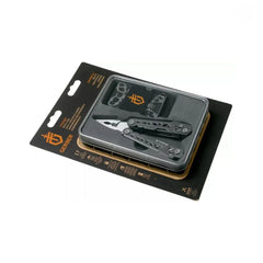 Set promotional in cutie metalica Gerber multitool Truss si portofel Barbill