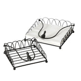Hectarul - Set suporturi de servetele, 2 piese, negru, din fier, Ria Boltze