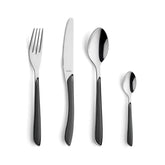 Hectarul - Set tacamuri 24 piese gri-ardezie/argintiu Eclat Amefa