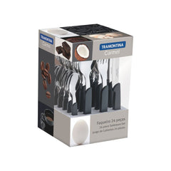 Set tacamuri 24 piese gri inchis Carmel Tramontina