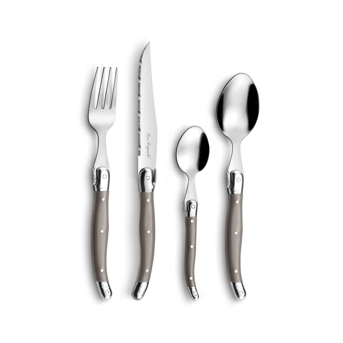Set tacamuri 24 piese taupe Tradition Lou Laguiole, 1, hectarul.ro