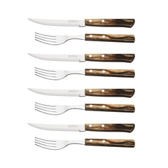 Set tacamuri 8 piese Steak-/Pizza maro Tramontina