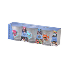 Set trei pahare transparente din sticla 25,5 cl Mexican Skull Urban Living