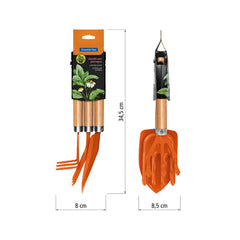 Set unelte de gradinarit 3 piese cu maner din lemn Tramontina