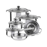 Hectarul - Set vase de gatit cu 10 piese din otel inox Vesta Magefesa