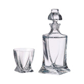 Hectarul - Set whisky, 1 carafa + 6 pahare, din cristal de Bohemia, 850 ml + 340 ml, Quadro